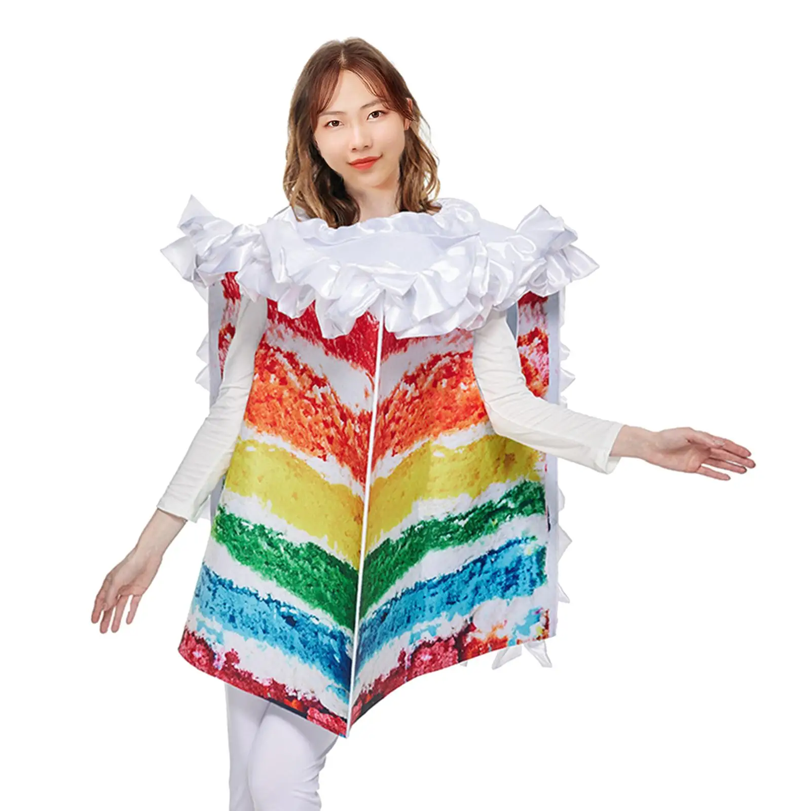 

Halloween Cake Costume Cosplay Party for Adults Role Play Clothing Fancy Dress Food Costume for Birthday Themed Parties Decor