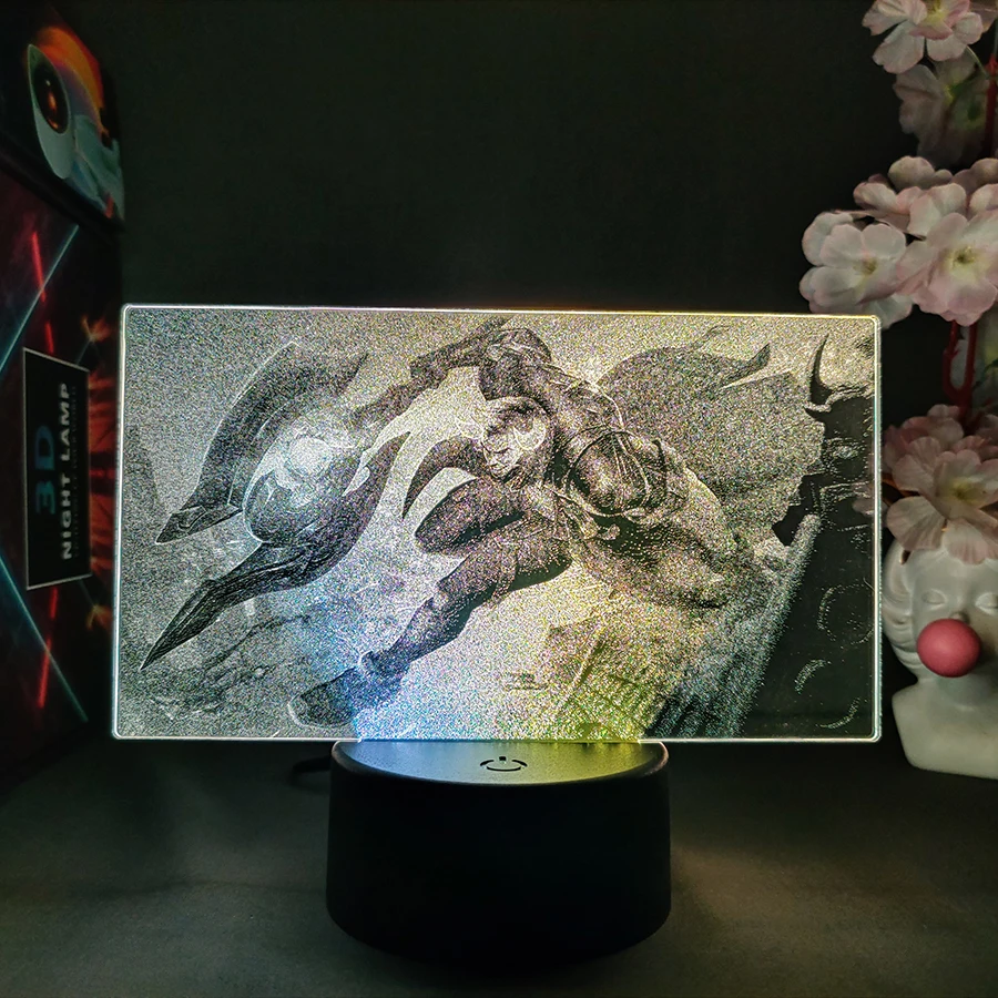 

Настольная лампа «Лига Легенд», двухцветная Led лампа с дистанционным управлением 3D LOL, декоративный подарок для детей