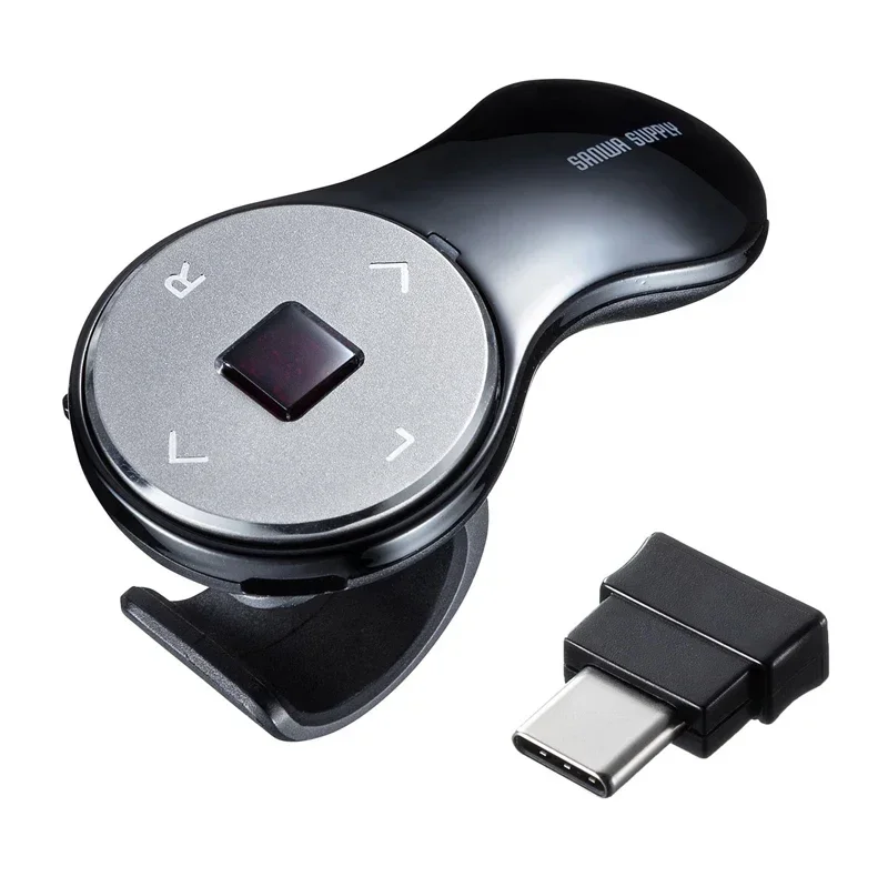 SANWA Wireless Ring Mouse Mini Charging TypeC Air Flying Page Flip Lazy