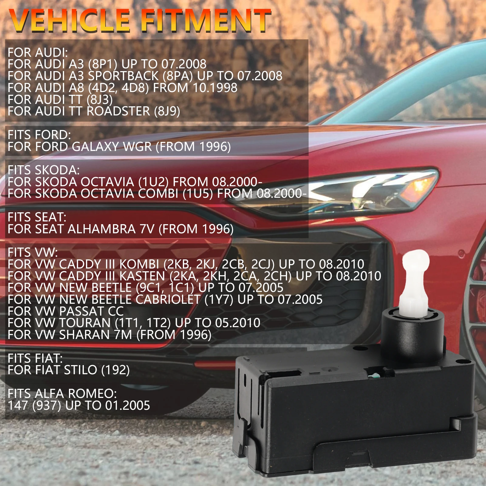 Headlight Level Adjustment Motor For VW Caddy Touran Passat Audi A3 A8 Seat Skoda Ford 1J0941295A 9948397