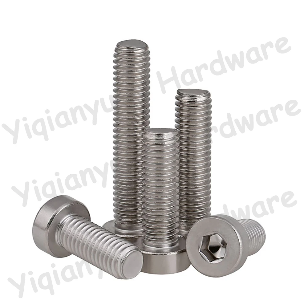 

Yiqianyuan M16xP2.0 DIN7984 SUS304 Stainless Steel Hexagon Socket Thin Head Cap Screws Allen Key Bolt Low Short Profile Head