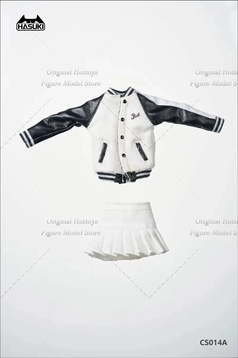 

HASUKI CS014 1/12 Scale Female Soldier Clothes Accessory Baseball Shirt Pleated Skirt Set Fit 6-inches Action Figure Doll