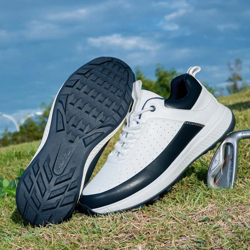 

Lightweight Golf Shoes for Man with Spike-free Anti-slip Technology Breathable Casual Shoes Malbon Golf Sneakers Male