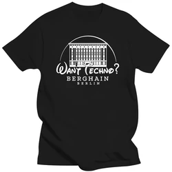 Want Techno Berghain Berlin T Shirt Pictures Fit Round Collar Design Basic Natural Tee Shirt Spring Autumn Shirt