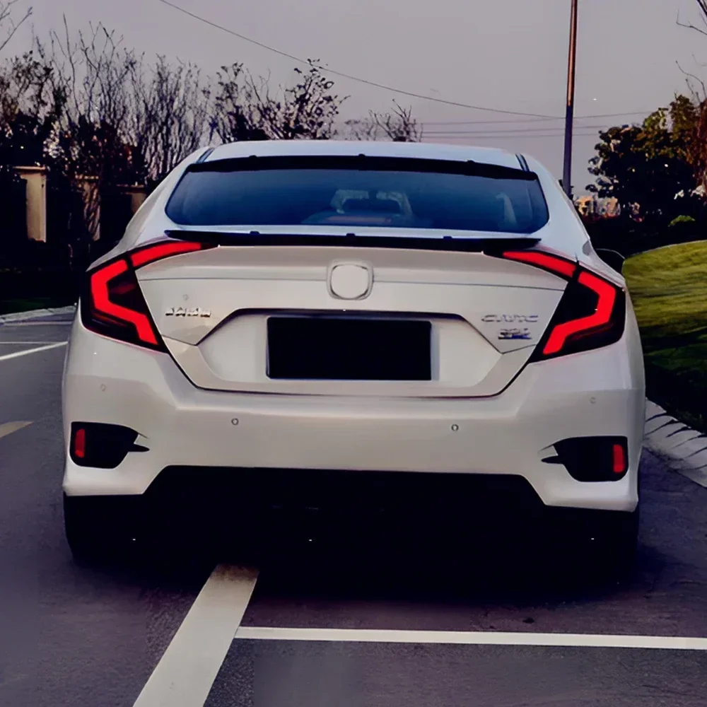 

Для Honda Civic X 10th FC FK7 FK8 2016-2021 Авто задние фонари в сборе Обновление светодиодных динамических поворотных автомобильных задних фонарей Аксессуары