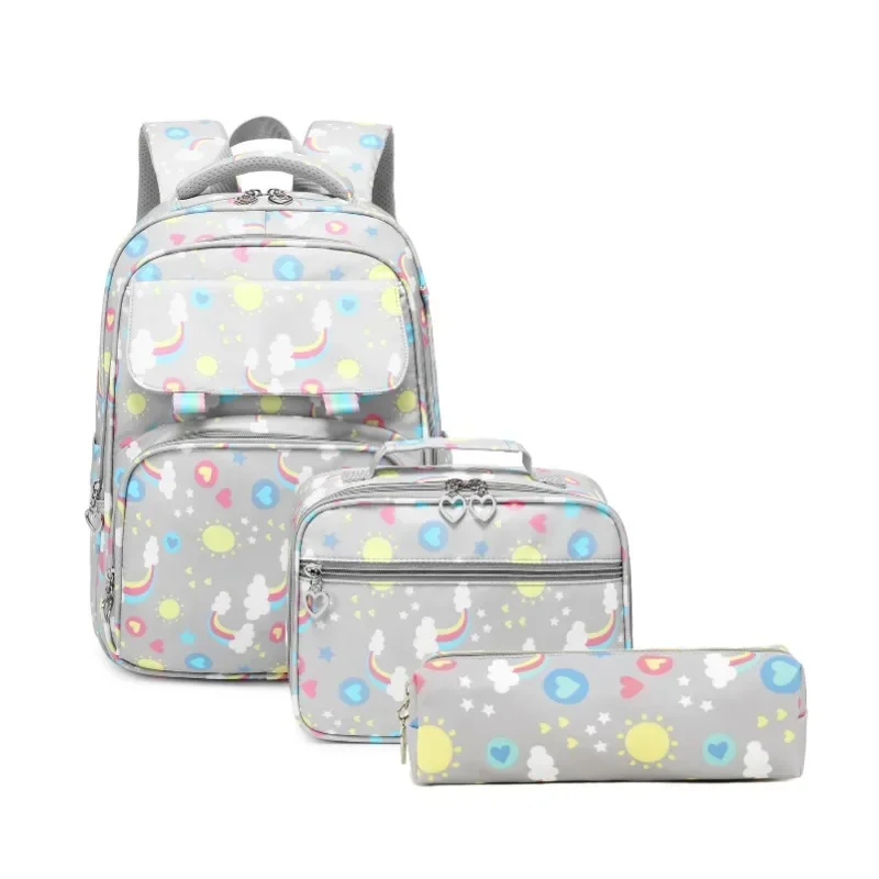 

3pcs Cartoon Printing Primary School Bags for Girls Children's Backpacks with Lunch Boxes Teenagers Cute Schoolbag Mochilas