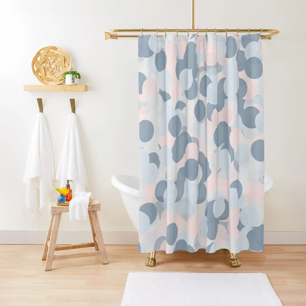 

Blue and Pink Bubbles Shower Curtain Elegant Bathroom Bathroom Deco Set For Bathroom Modern Accessory Bathrooms Curtain