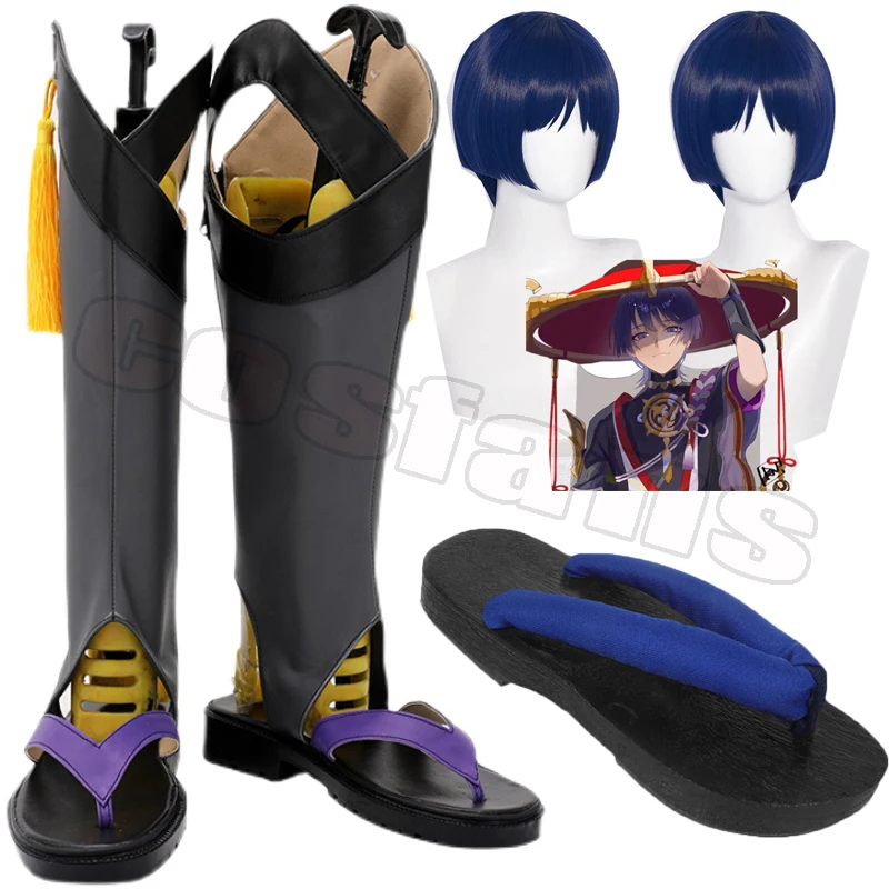 Animes Genshin Impact Wanderer sombrero de rol Balladeer disfraz de Halloween Scaramouche Cosplay uniforme juego Kunikuzushi vestidos ropa