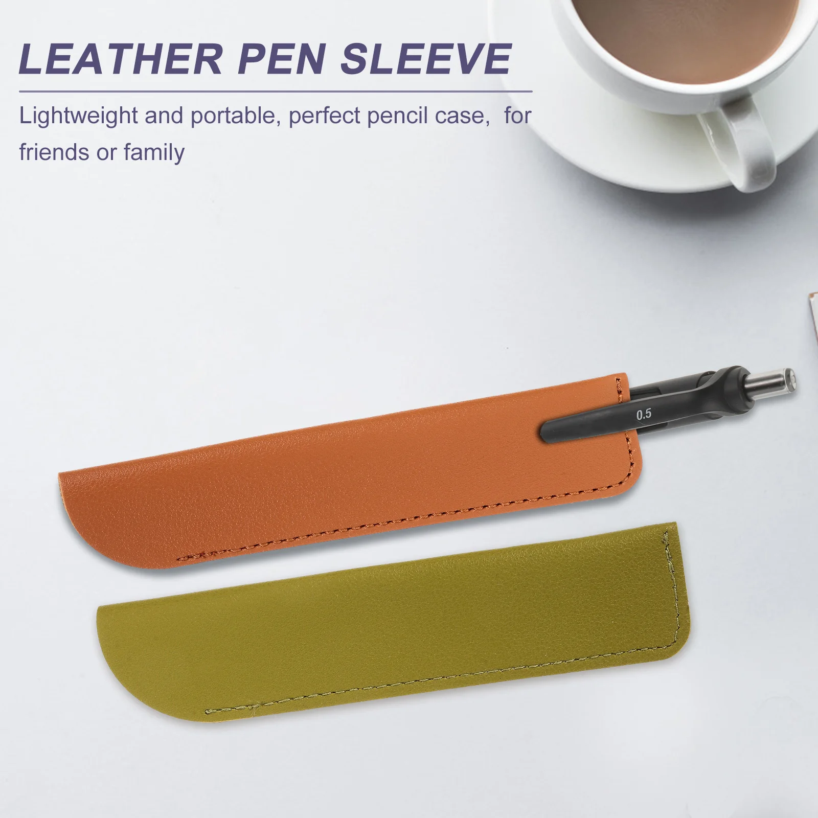 

4pcs Pen Sleeves Lightweight Pencil Case Office College Stationery Organizer Pen Storage Bags Gift For Family