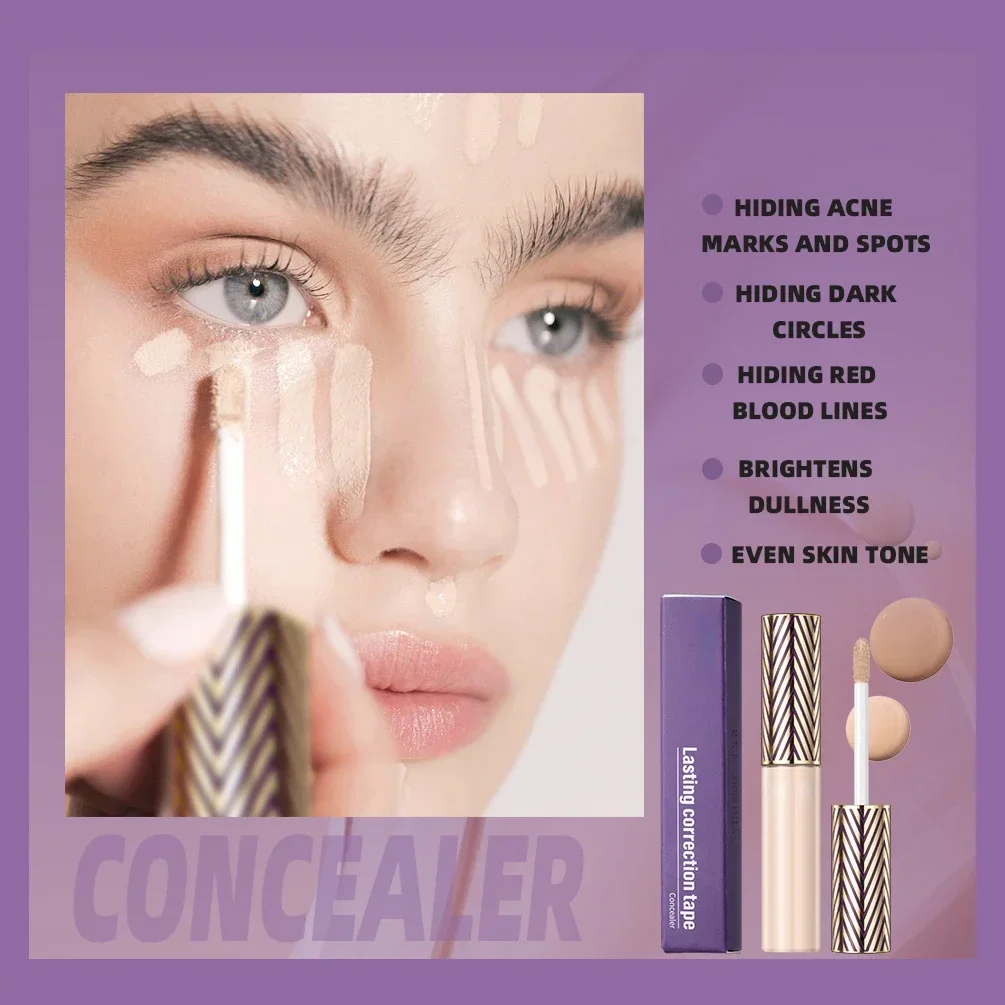 Corrector de Base líquida para mujer, maquillaje facial impermeable, Control de aceite, cubierta de crema de Base, ojeras, cuidado de la piel, 7ml