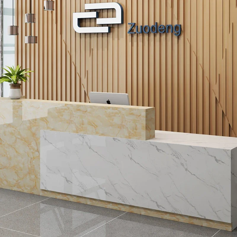 

Minimalist Reception Desk Luxury Rustic Design Convenient Reception Counter Vintage Escritorio De Recepcion Office Furniture