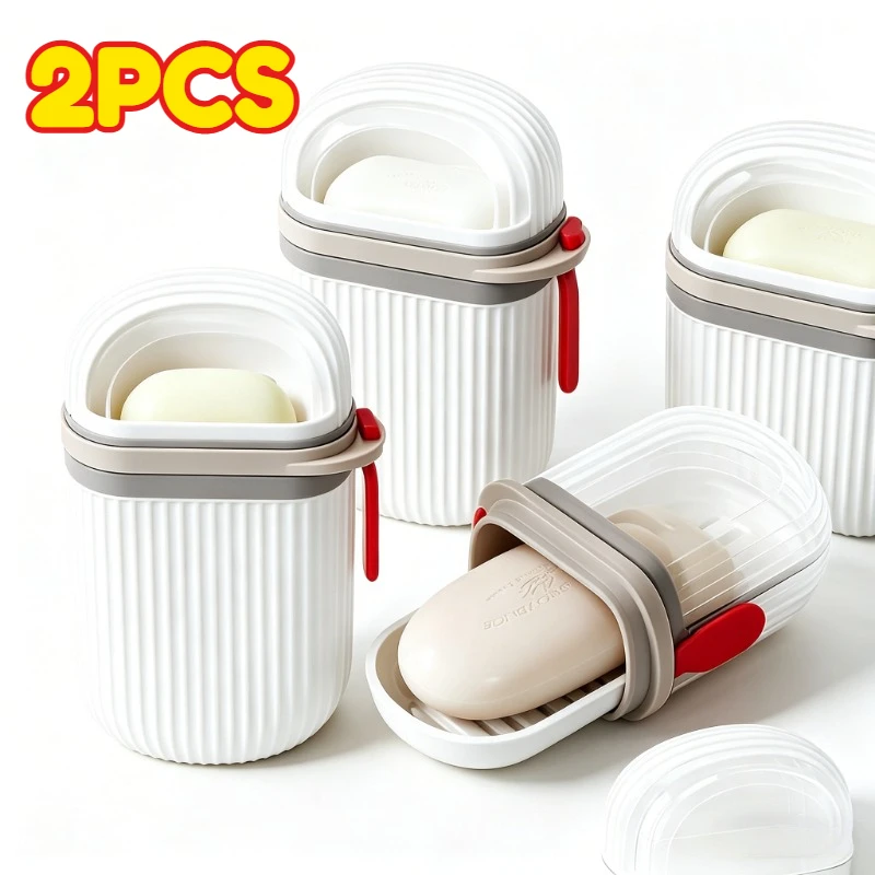 Portable Travel Soap Box Double-Layer Sealed Lid with Drain Hole for Hygienic Storage New Compact Size for Easy Carry
