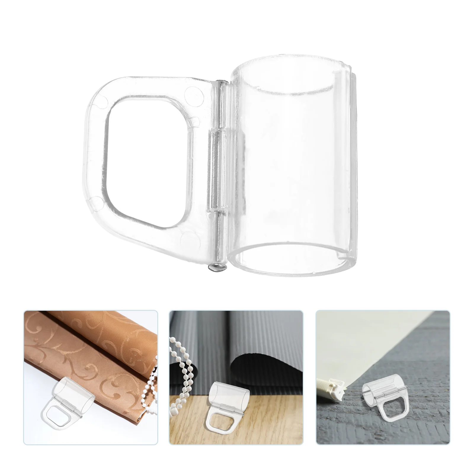 

4Pcs Window Shade Clips Clear Cordless Roller Shade Pull Down Handles Transparent Plastic Blinds Accessory Home Office