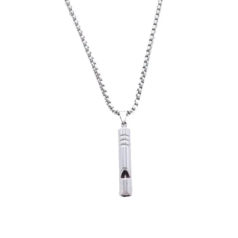 New New 1Pc Whistle Necklace Alloy Loud Durable Outdoor Sounded Survive Tool Hiking Camping And Adventure Sports Survival Gear