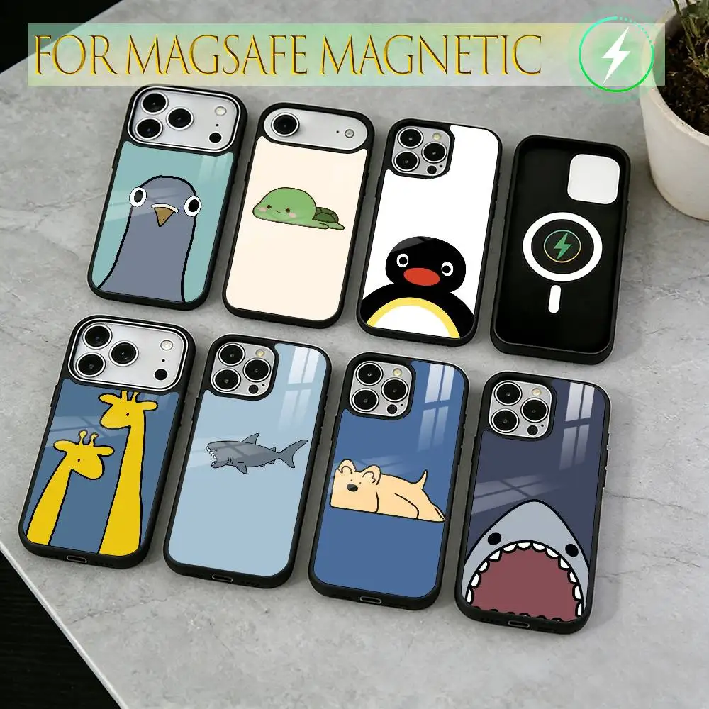 

cartoon Phone Case For iPhone17,16,15,14,13,12,11 Plus,Pro Magnetic For Magsafe Wireless Charging
