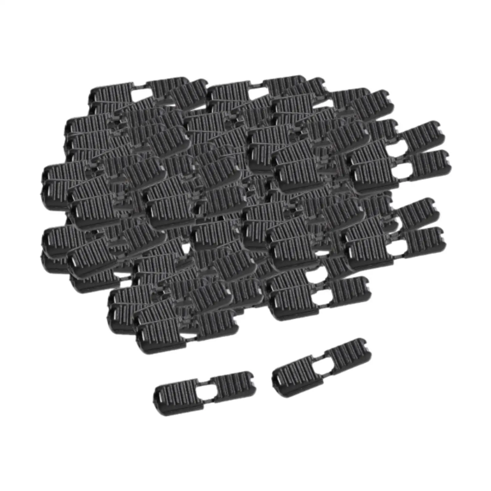 100x Zipper Pull Cord Locks Ends Running Shoe Lace End Clips for DIY Zipper Repairing Parachute Lanyard Paracord Accessories