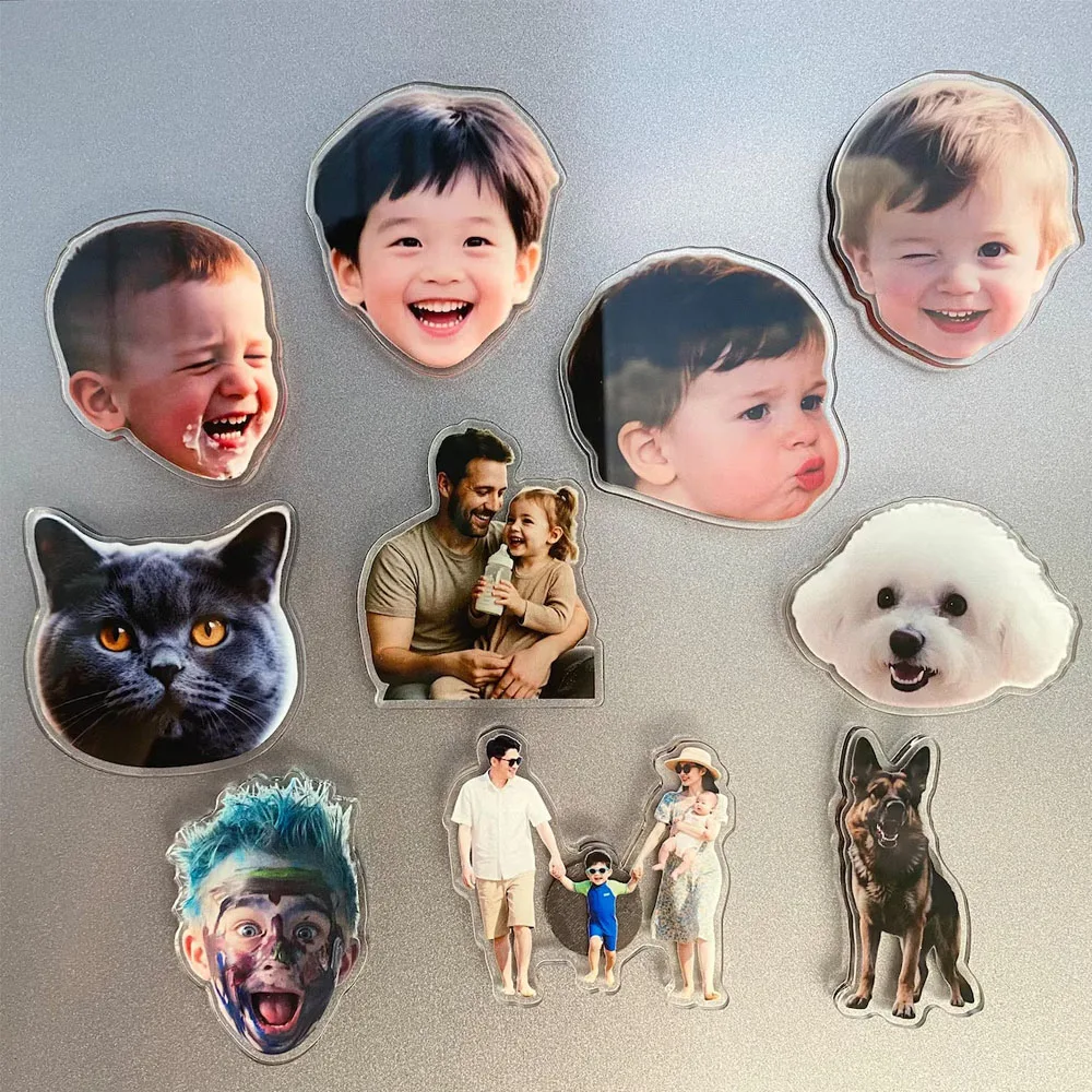 

Custom Photo Shaped Acrylic Keychain Personalized Human Animal Portraits Keyring Birthday Wedding and Anniversary Gifts