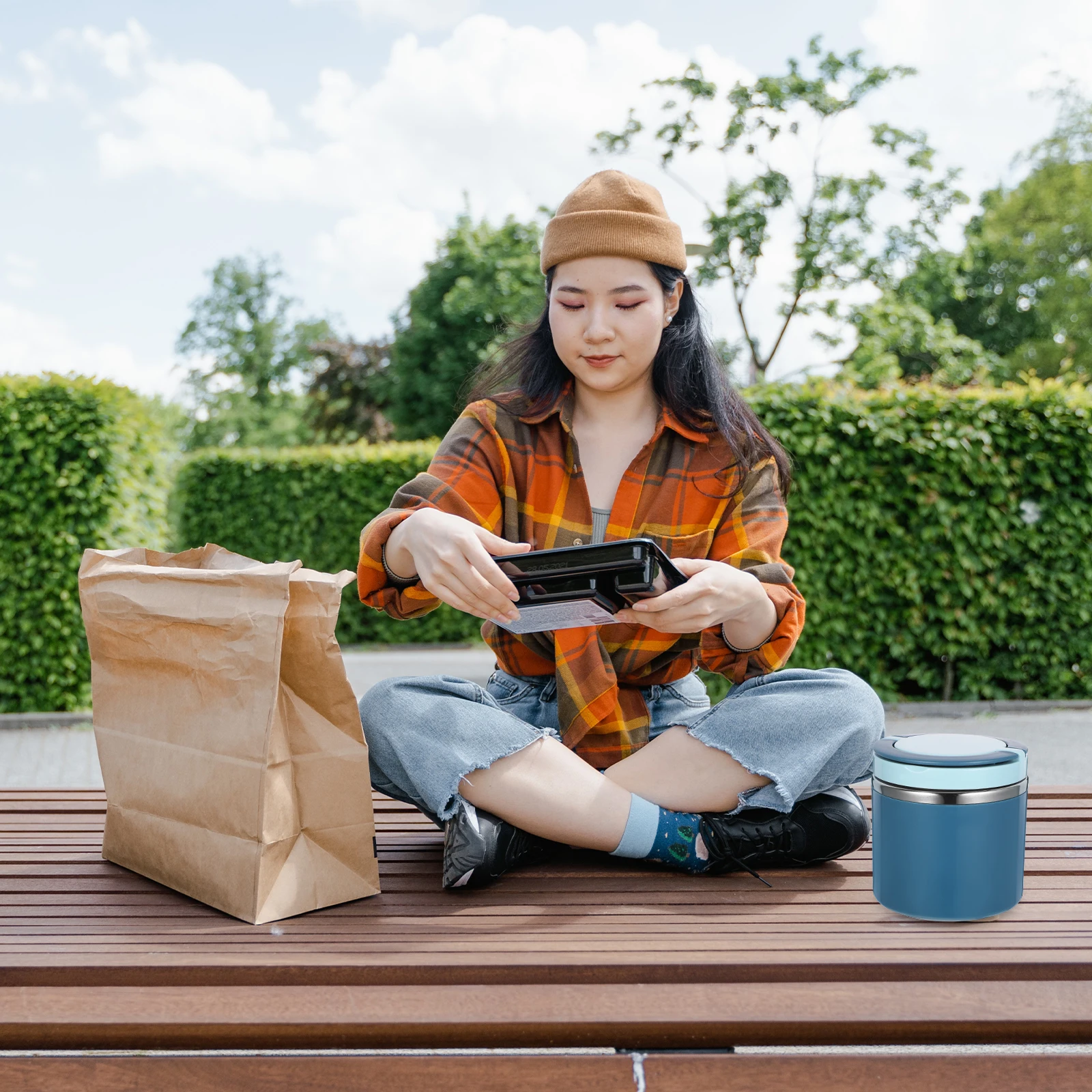 

Insulated Lunch Box Stainless Steel Portable Thermal Large Capacity 630ml Travel Food Container