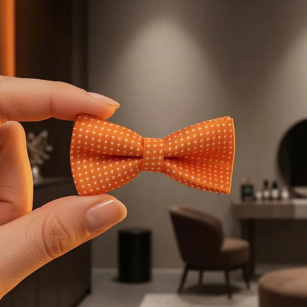 Polka-dot jacquard fabric, a variety of bright colors, full and crisp bow shape, good photogenic effect