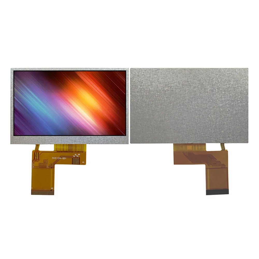 Módulo de lcd ttde 4, 3 polegadas com driver ic 350, componente de alto brilho, sem toque, 40 pinos, rgb, 3.3,