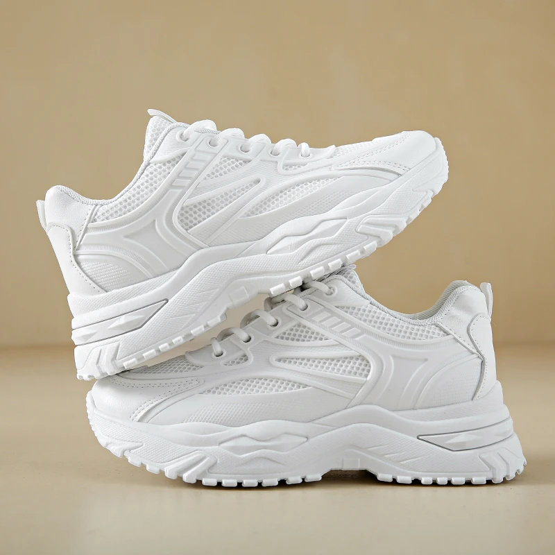 2026 New Women Chunky Sneakers Platform Thick‑Sole Sports Trainers Breathable Mesh Casual Tennis Shoes Daily Walking Footwear