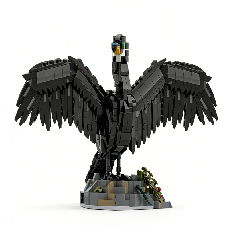 New 963Pcs Popular Animal Series Moc Cormorant Model Building Blocks Diy Creative Ideas Toy Birthday Christmas Gift Brick