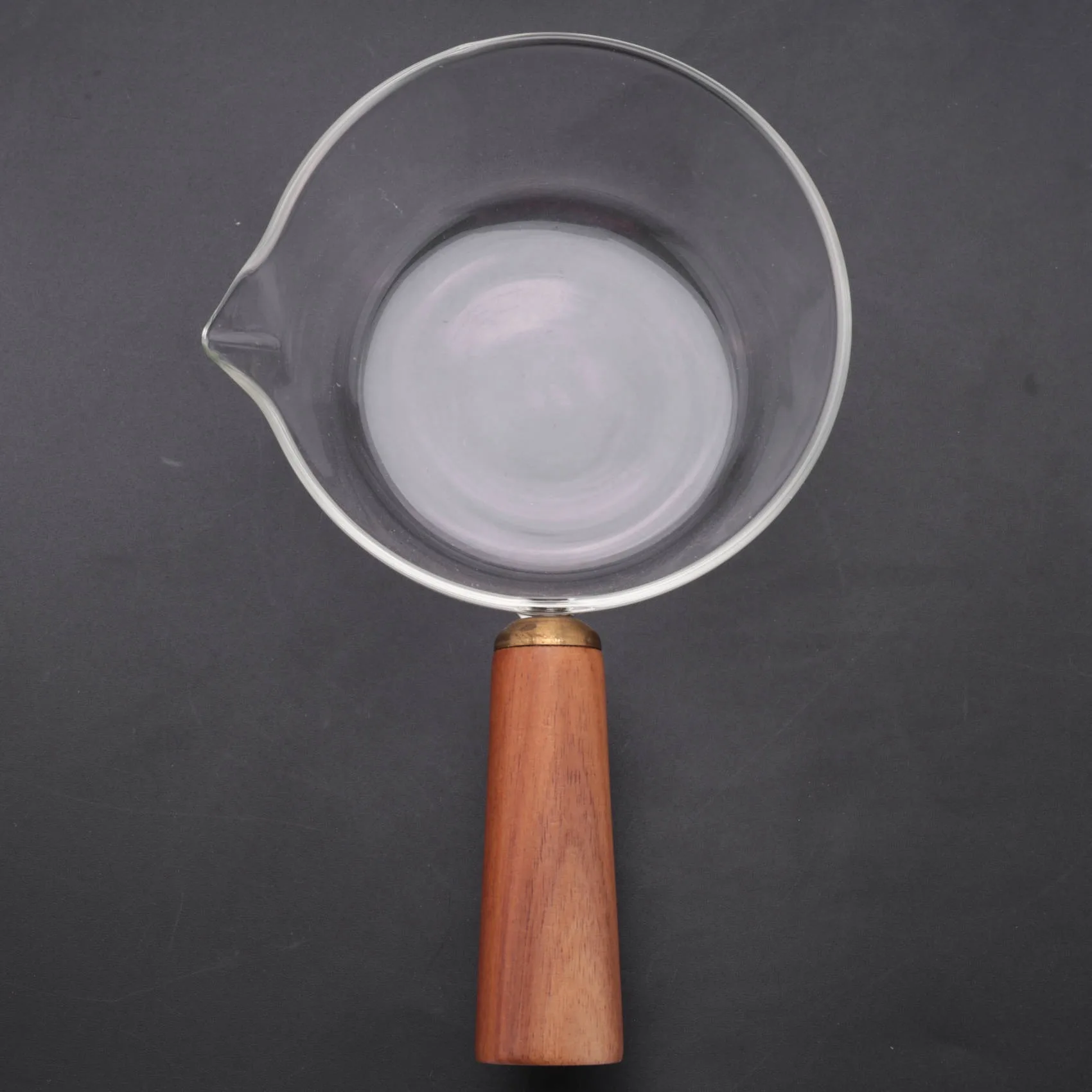 A84E-2X Glass Milk Pot With Wooden Handle 400Ml Cooking Pot For Salad Noodles Gas Stove Cookware