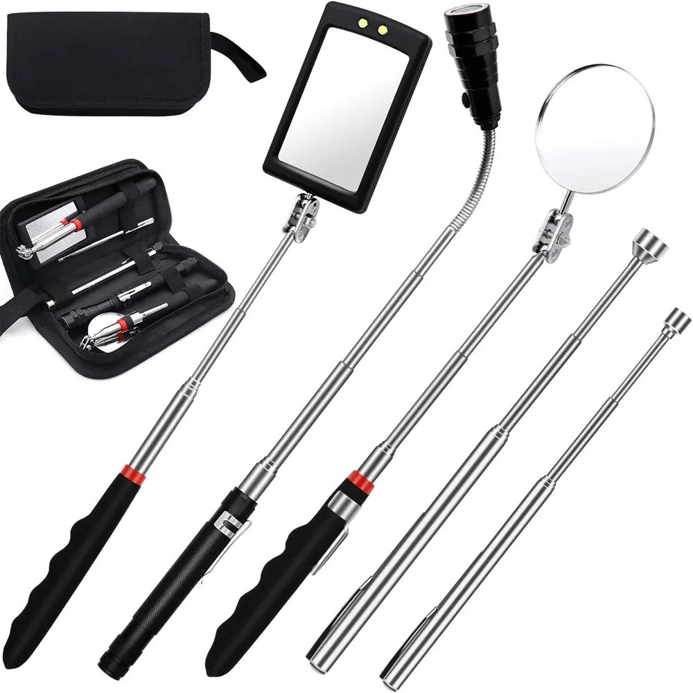 

Magnetic pickup tool kit, telescopic metal tools, suitable for home décor, construction, and automotive repair.