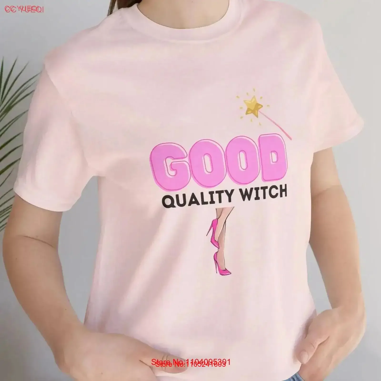 Good Quality Witch T Shirt Pink with Magic Wand and Heels Wicked Inspired for Fans of Elphaba Glinda vintage Washed