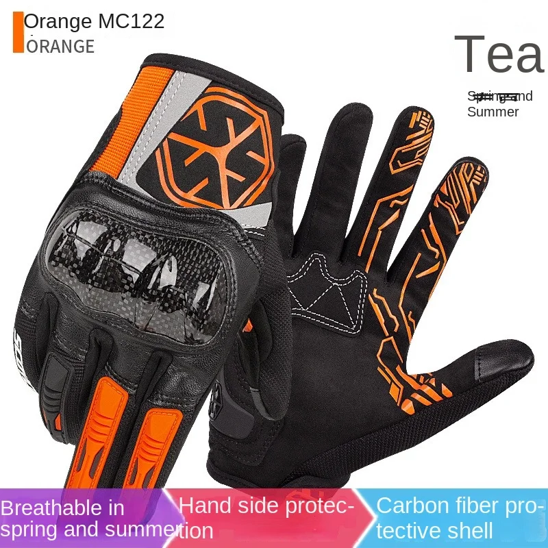 

SCOYCO Knight Equipment Gloves MC122 Men Motocross Motorcycle Locomotive Protective Motos Guantes Carbon Fiber Touch Screen