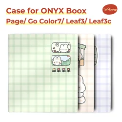 Twosheep 7-inch Case for Onyx Boox Go7 Boox Go Color7 GenII GenI Page Leaf3 Leaf3c Magnetic Cover Auto Wake Sleep cute style