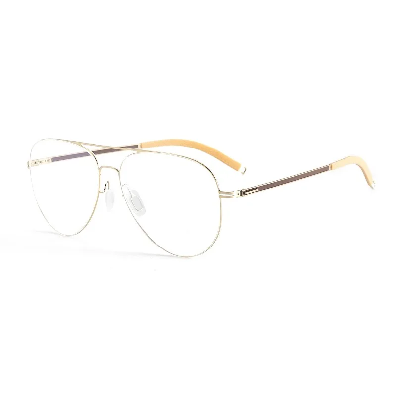 

design feather titanium ultra-light rose gold glasses frame, myopia high-end glasses frame