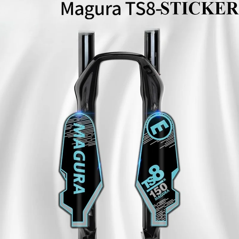 

2PCS/Set Reflective Magura TS8 Front Fork Sticker, Bike Mountain Bike Decorative Front Fork Protection Sticker
