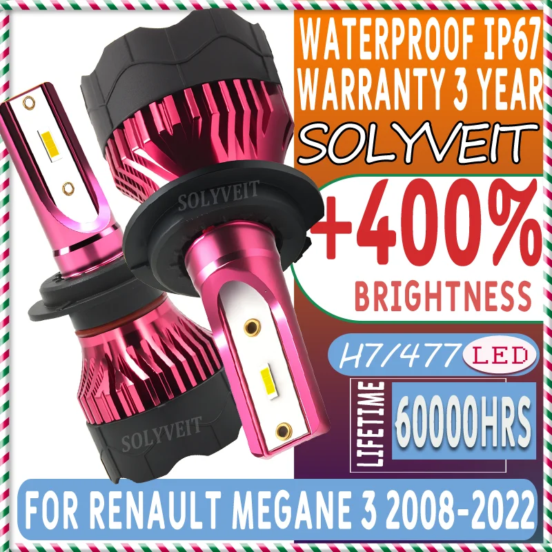 

150W/Bulb Long-Lasting 60000 Hours LED Headlight For RENAULT MEGANE 3 2008 2009 2010 2011 2012 2013 2014 2015 2016 2017-2022