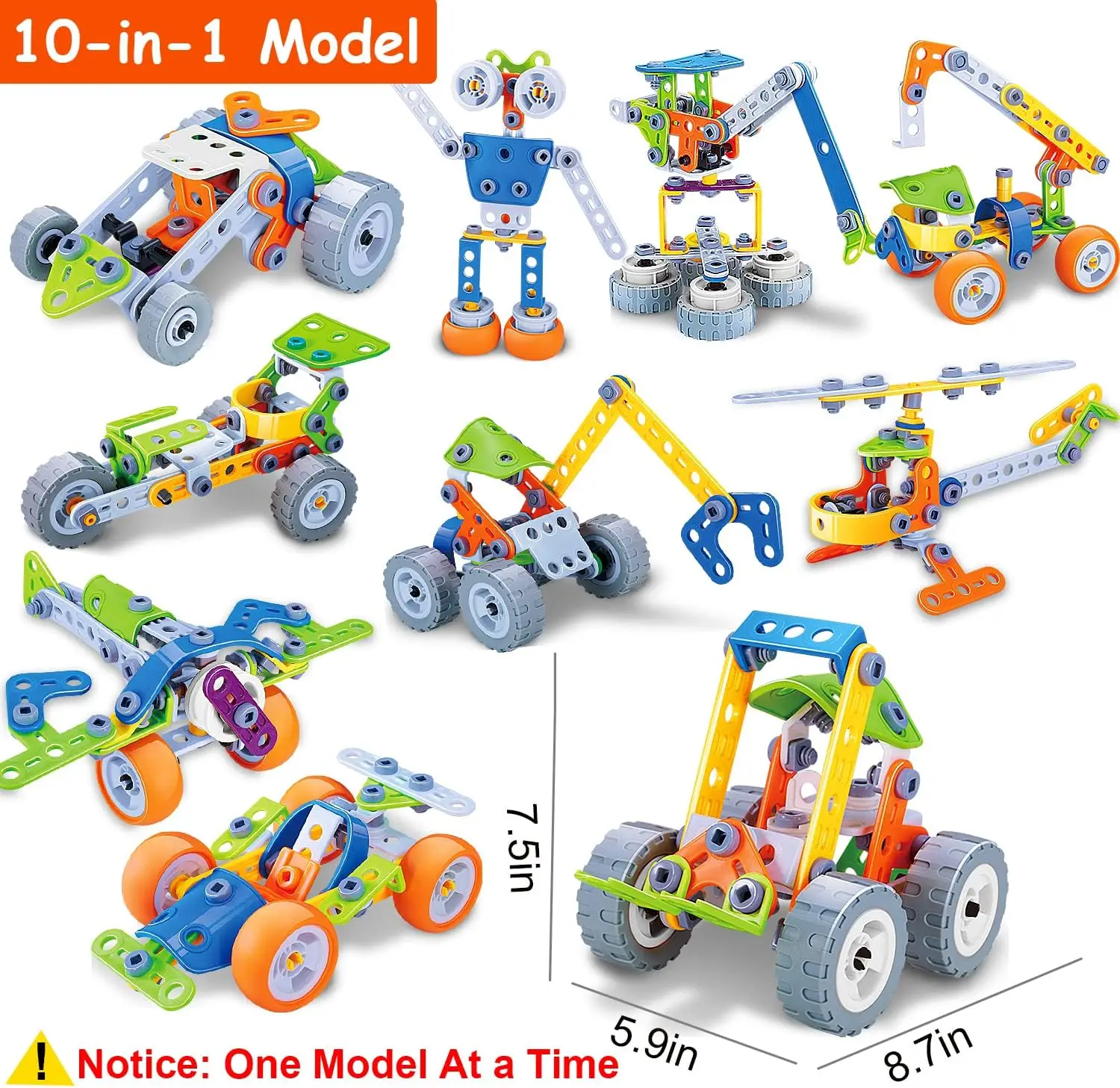 

STEM Toys for Boy Girl Birthday Gifts Building Toys for Kids Ages 4-8 Educational Activities Construction Games Creative Holiday