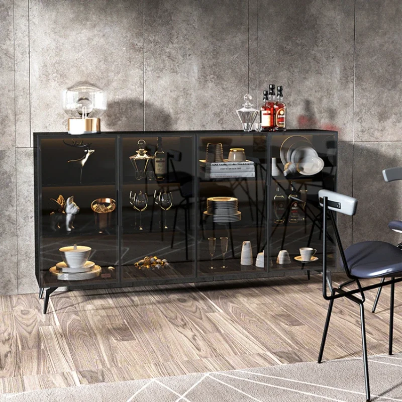 JJJJModern Wine Display Cabinets Storage Glass Organizer Corner Cabinets Home Showcase Armoires De Salon Living Room Furniture