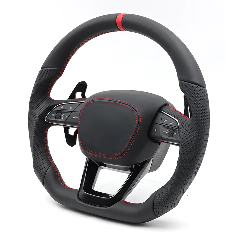 

Car Steering Wheel with Red Stiching for Audi A3 A4 A5 A6 A7 A8 S3 S4 S5 S6 S7 S8 Q3 Q5 Q7 Q8 R8 RS RS3 RS4 RS5 RS6 RS7