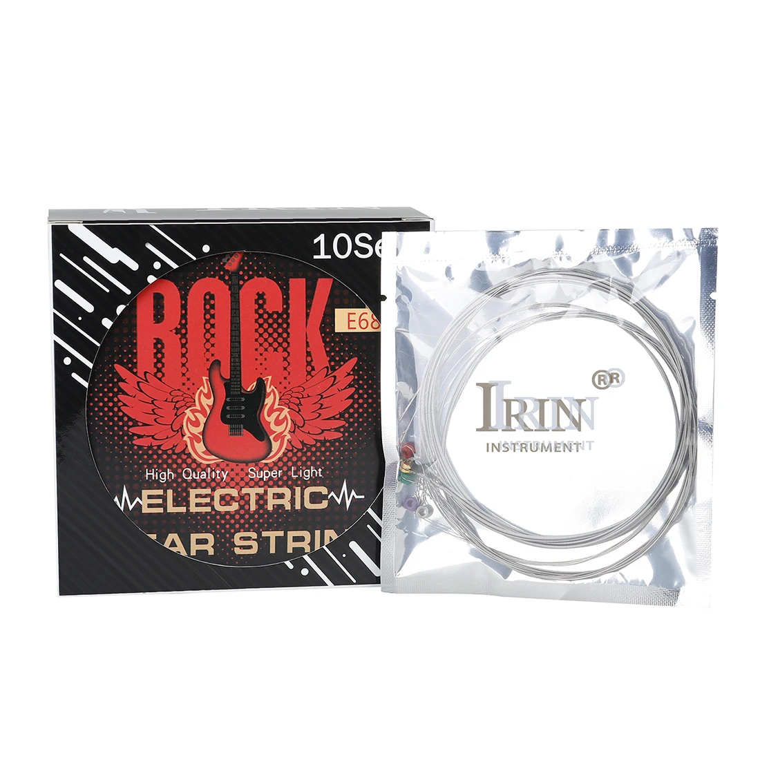 

IRIN E680 Silver Guitar Strings 6pcs/set Nickel Alloy Strings for Electric Guitar Strings Instrument Guitar Parts Accessories