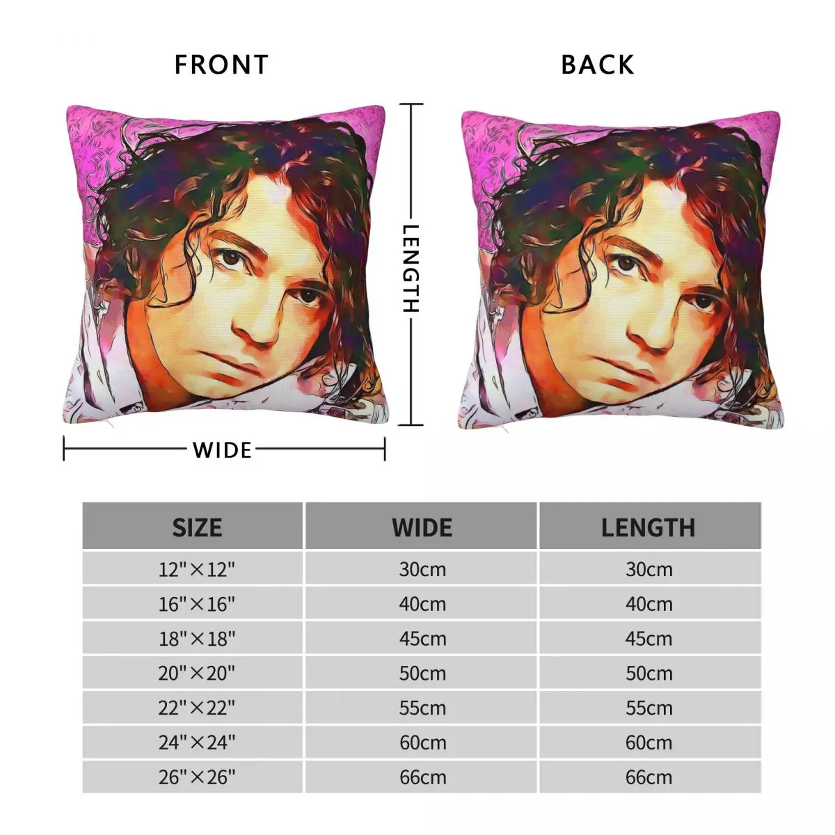 INXS Never Tear Us Apart Pillowcase Polyester Linen Velvet Pattern Zip Decorative Throw Pillow Case Car Cushion Case 18