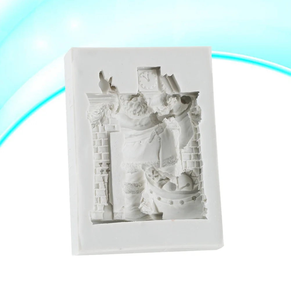 

Christmas Santa Chocolate Mold Silicone Baking Tool Non-Stick Diy Cake Candy Jelly Mousse Fondant Mold Oven Microwave