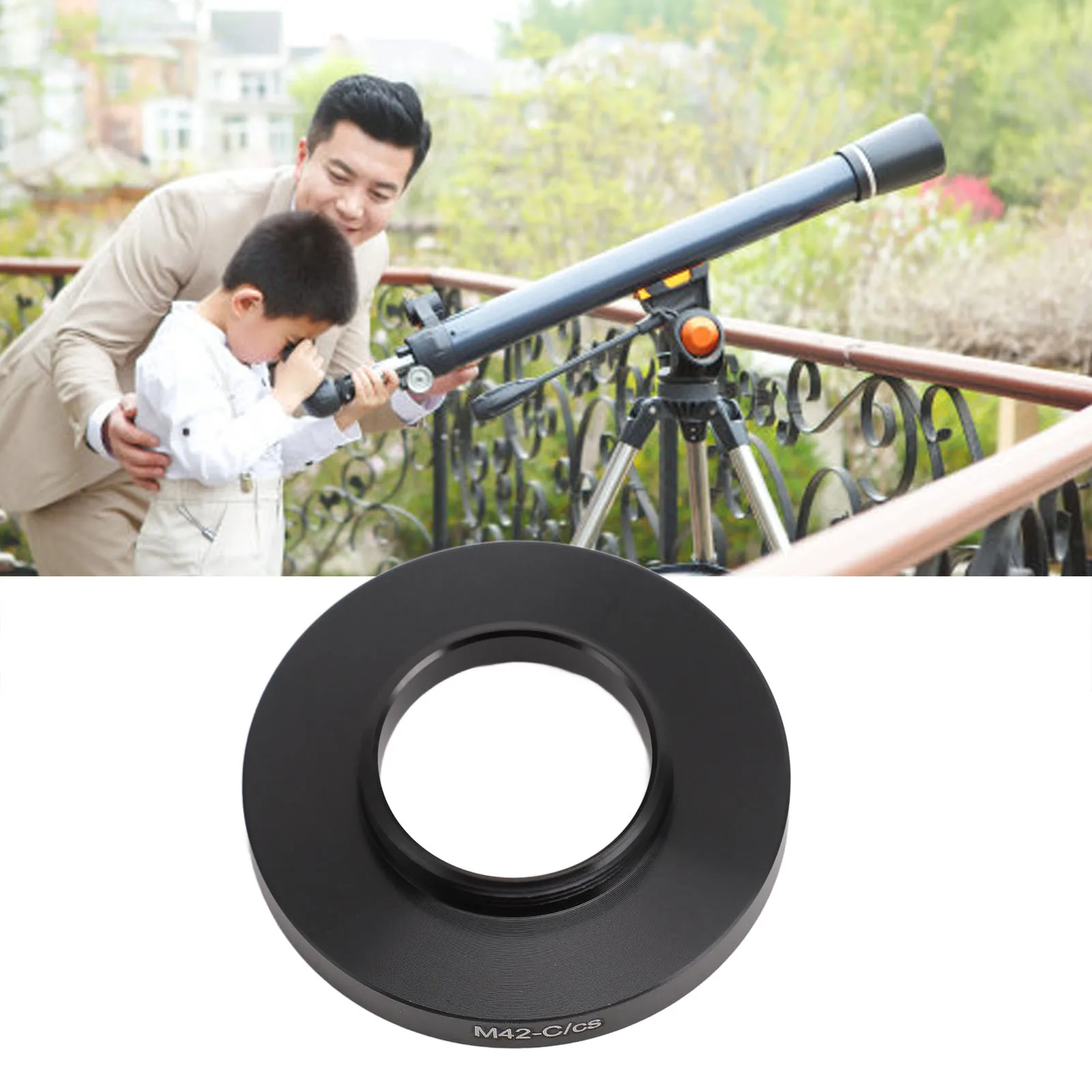 C CS Mount Adapter  M42 to C CS Adapter  M42x0.75mm Female to C CS Mount Adapter  for Macro Photography Telescope