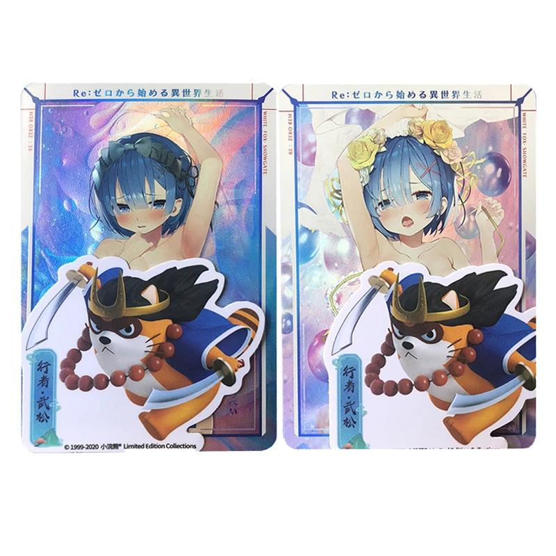 Diy Self Made Goddess Story Rem Kawaii Collection Card Refraction Color Flash Craft Game Anime Peripheral Cards Gift Toy