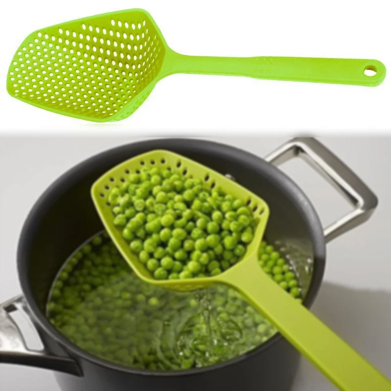 Creative Cooking Shovels Food Strainer Scoop Plastic Spoon Drain Gadgets Large Colander Soup Filter Household Kitchen Accessorie