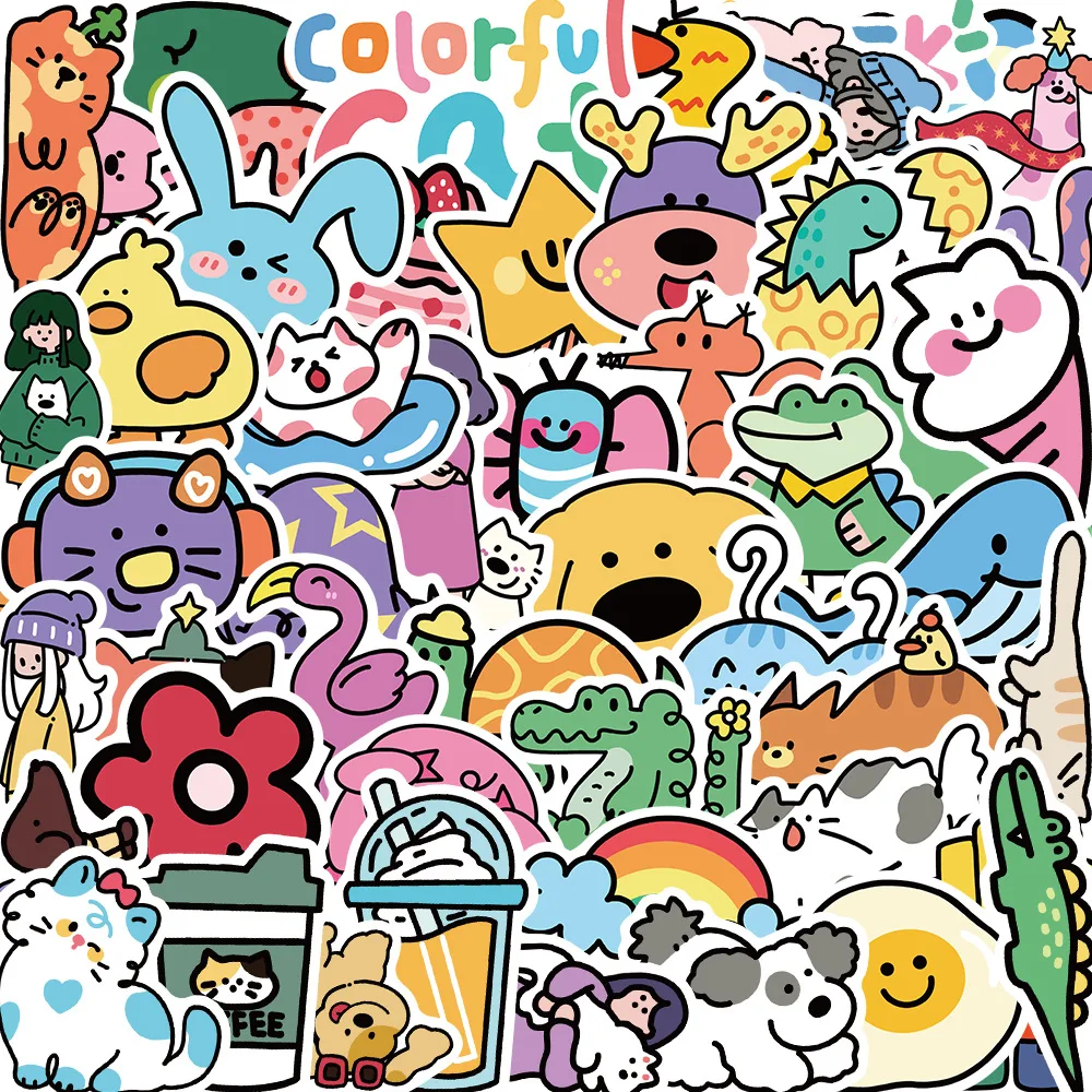 50/100PCS Pegatinas de Graffiti con Diseño de Planetas de Dibujos Animados para Guitarra, Cuaderno, Equipaje, DIY, Impermeables