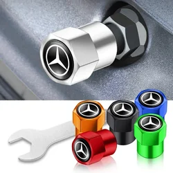 4PCS Car Badge Wheel Tires Valve Caps Metal Tyre Dust Covers For Mercedes Benz Amg W204 W213 W205 W211 W212 W176 W205 W203