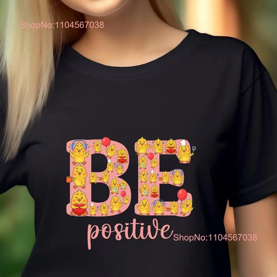 

Футболка Be Positive с цитатами Vibes Motivational Happy Вдохновляющая длинные или короткие рукава