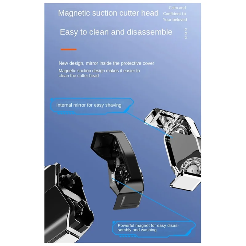 

Новая электробритва Mecha, перезаряжаемая цифровая бритва со светодиодной подсветкой, портативная мини-бритва, триммер для бороды, аккумуляторная бритва-B27C