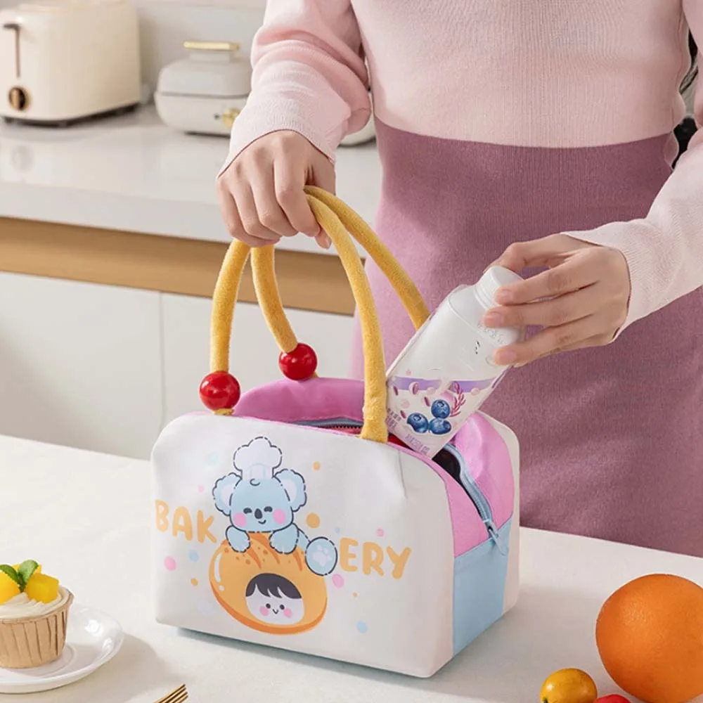 

Aluminum Film Thermal Insulation Bag Large Capacity Kawaii Cartoon Lunch Handbag Japanese Style Thickened Picnic Box Pouch