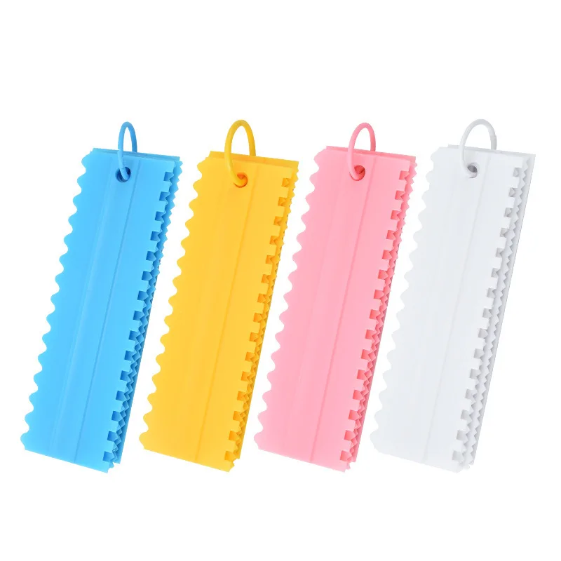 4pcs/set Cream Scraper Irregular Teeth Edge Spatulas Cake Baking Scraper Fondant Cake Slicer Pastry Cutters Tools Diy Decorating
