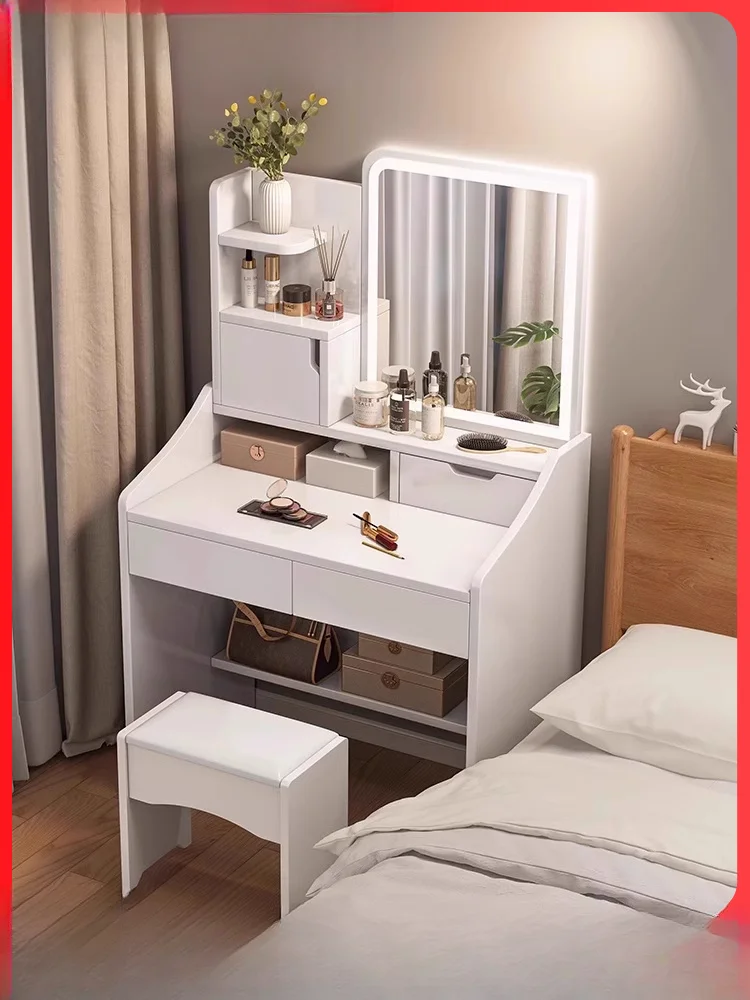 Dresser Small Bedroom Simple Modern Dresser Storage Cabinet Integrated Small Apartment Mini Bedside Makeup Table